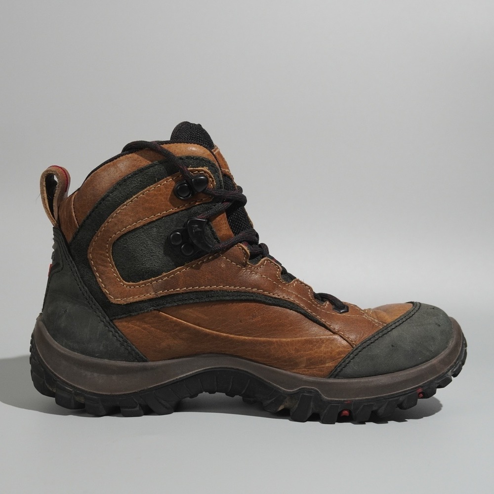 ECCO Yak GORE-TEX Hiking Boots Brown Leather Vibram Sole EU 37 US 6.5 - Picture 5 of 9